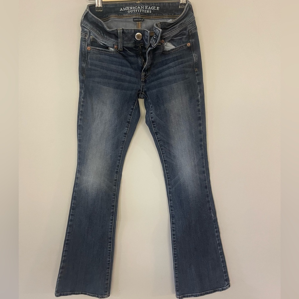American eagle super stretch boot cut jeans.